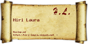 Hiri Laura névjegykártya